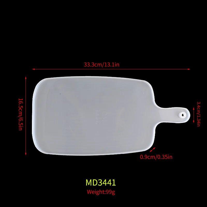 Moule en Silicone pour Résine - Grand Plateau Rectangulaire pour Thé, Sous-Verre