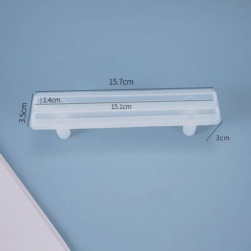 Moule en Silicone pour Résine - Grand Plateau Rectangulaire pour Thé, Sous-Verre