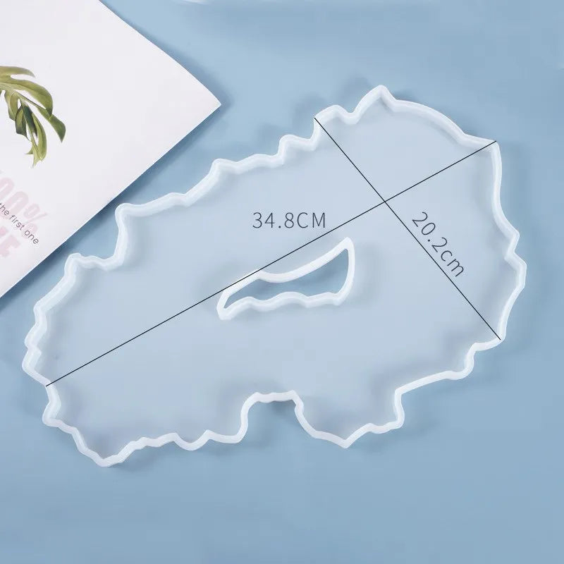 Moule en Silicone pour Résine - Grand Plateau Rectangulaire pour Thé, Sous-Verre