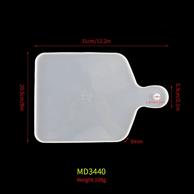 Moule en Silicone pour Résine - Grand Plateau Rectangulaire pour Thé, Sous-Verre