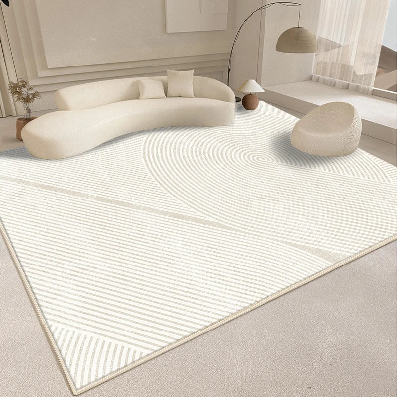 Tapis Fluffy et Doux pour Chambre avec Design Abstrait - Tapis Épais pour le Sol