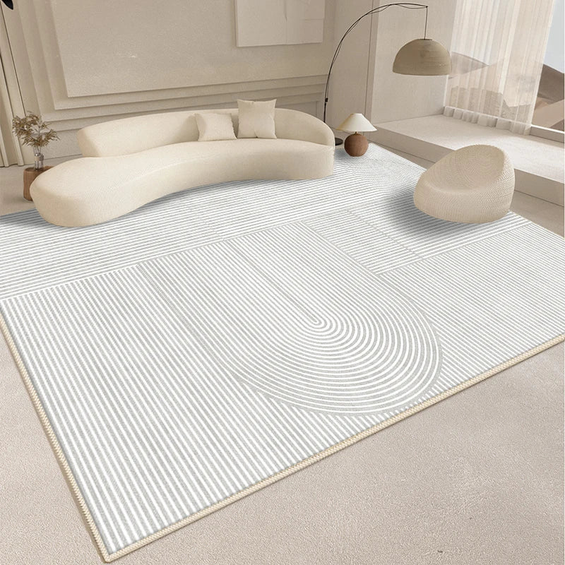 Tapis Fluffy et Doux pour Chambre avec Design Abstrait - Tapis Épais pour le Sol