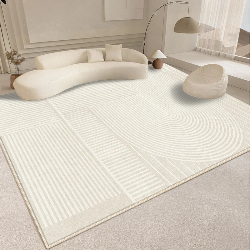 Tapis Fluffy et Doux pour Chambre avec Design Abstrait - Tapis Épais pour le Sol