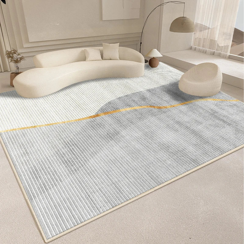 Tapis Fluffy et Doux pour Chambre avec Design Abstrait - Tapis Épais pour le Sol