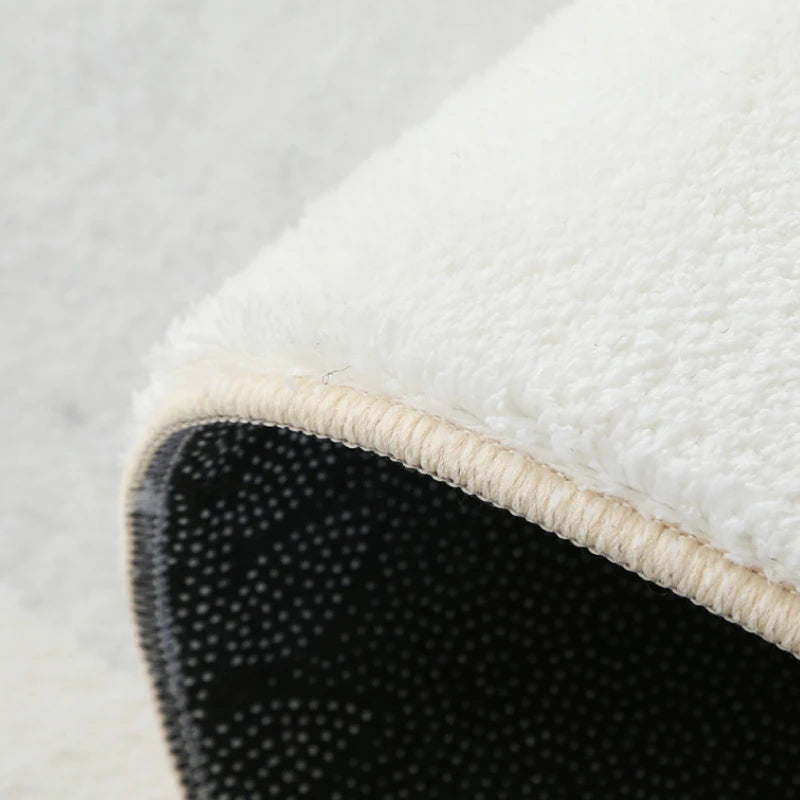 Tapis Fluffy et Doux pour Chambre avec Design Abstrait - Tapis Épais pour le Sol