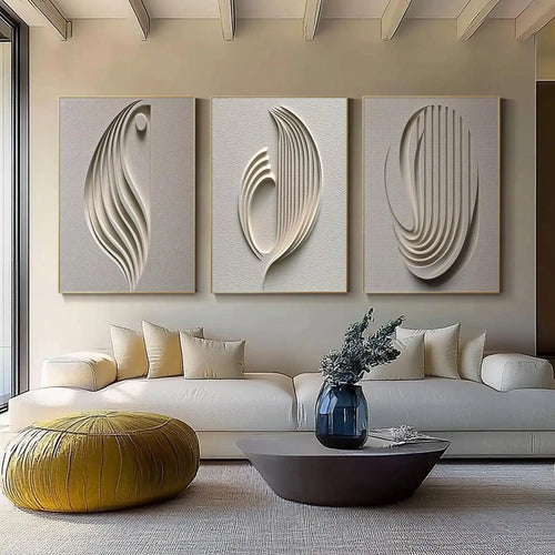 Art Abstrait Minimaliste Wabi-Sabi Japonais – Peinture sur Toile pour Salon