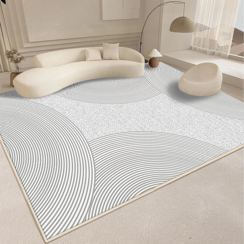 Tapis Fluffy et Doux pour Chambre avec Design Abstrait - Tapis Épais pour le Sol