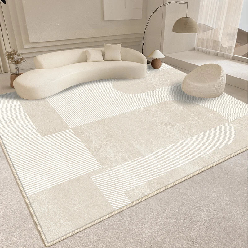 Tapis Fluffy et Doux pour Chambre avec Design Abstrait - Tapis Épais pour le Sol