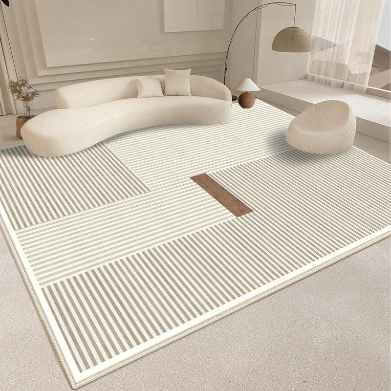 Tapis Fluffy et Doux pour Chambre avec Design Abstrait - Tapis Épais pour le Sol
