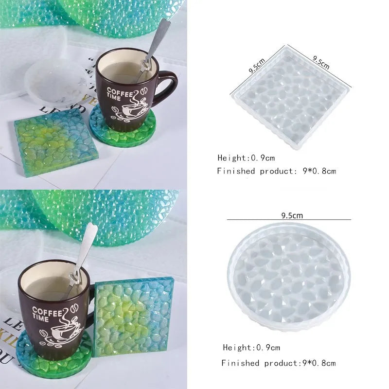 Moule en Silicone pour Résine - Grand Plateau Rectangulaire pour Thé, Sous-Verre