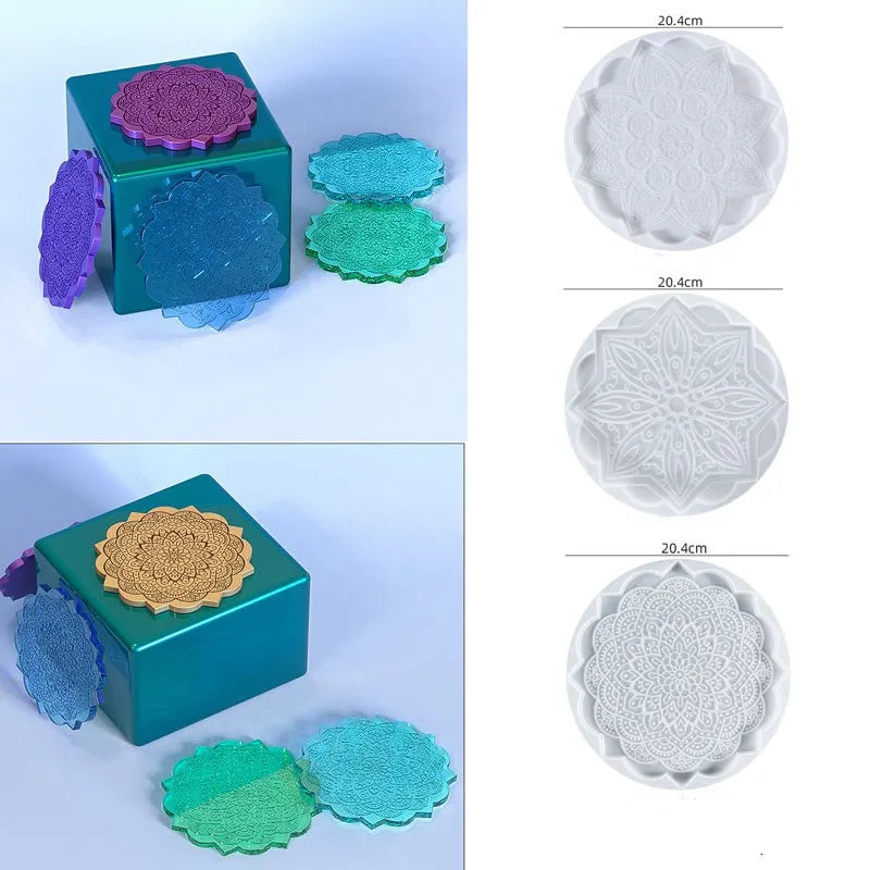 Moule en Silicone pour Résine - Grand Plateau Rectangulaire pour Thé, Sous-Verre