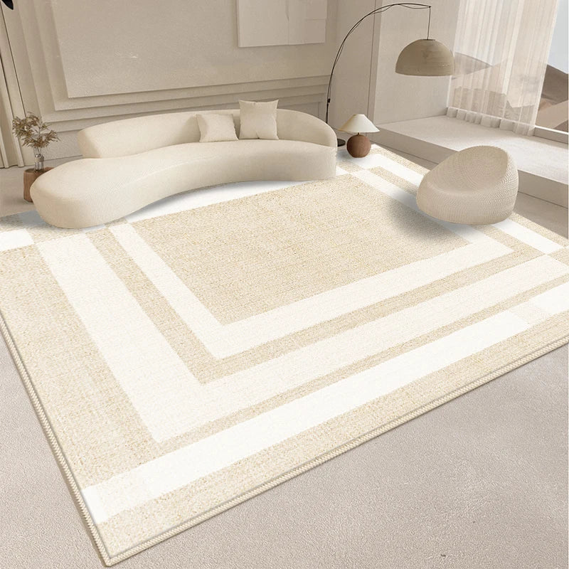 Tapis Fluffy et Doux pour Chambre avec Design Abstrait - Tapis Épais pour le Sol