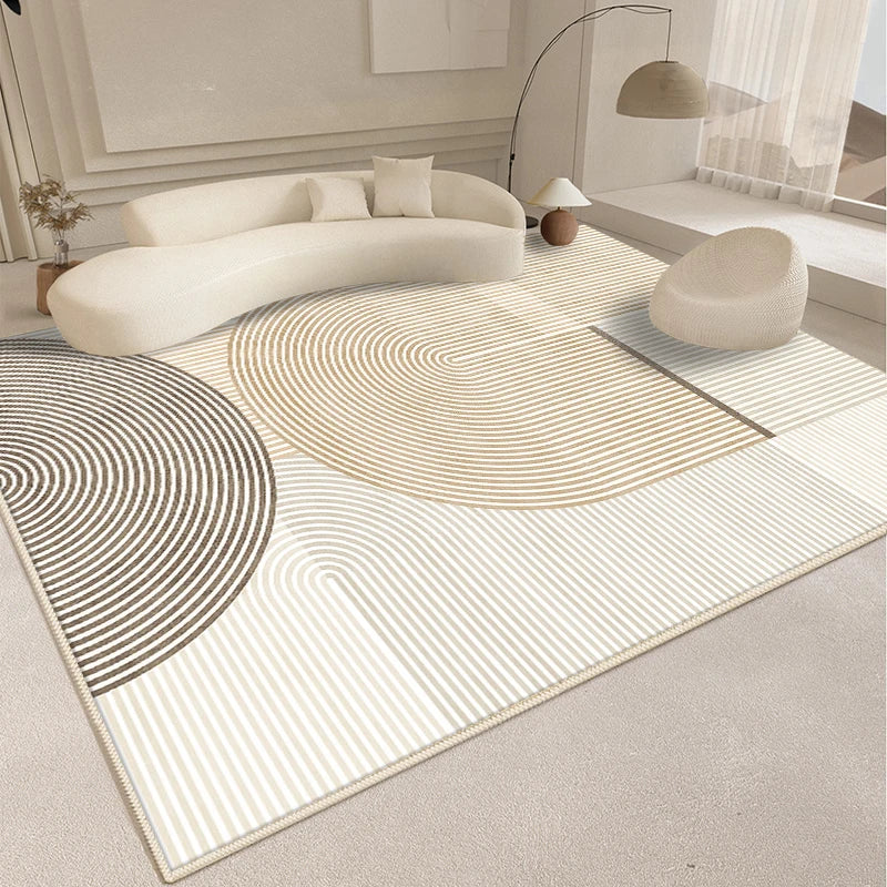 Tapis Fluffy et Doux pour Chambre avec Design Abstrait - Tapis Épais pour le Sol