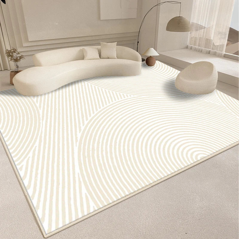 Tapis Fluffy et Doux pour Chambre avec Design Abstrait - Tapis Épais pour le Sol