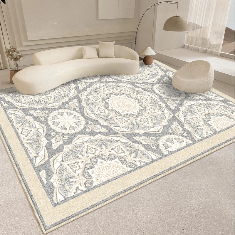 Tapis Fluffy et Doux pour Chambre avec Design Abstrait - Tapis Épais pour le Sol