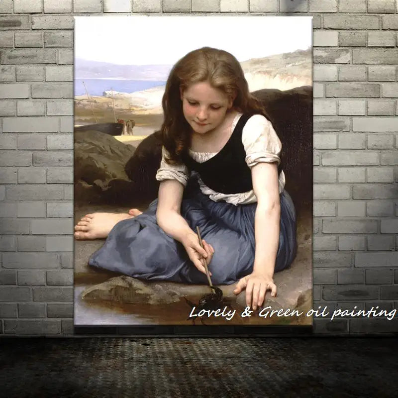 Peinture à l'huile "Love on the Look Out" de William Adolphe Bouguereau sur toile