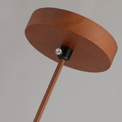 Suspension LED Wabi Sabi - Lampe à Pendentif avec Base en Pierre Naturelle et Bois pour Salon
