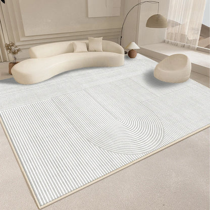 Tapis Fluffy et Doux pour Chambre avec Design Abstrait - Tapis Épais pour le Sol