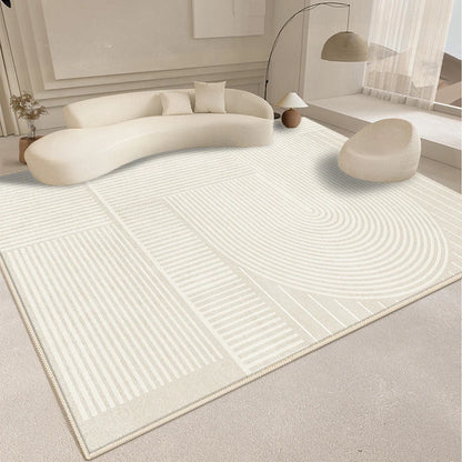 Tapis Fluffy et Doux pour Chambre avec Design Abstrait - Tapis Épais pour le Sol