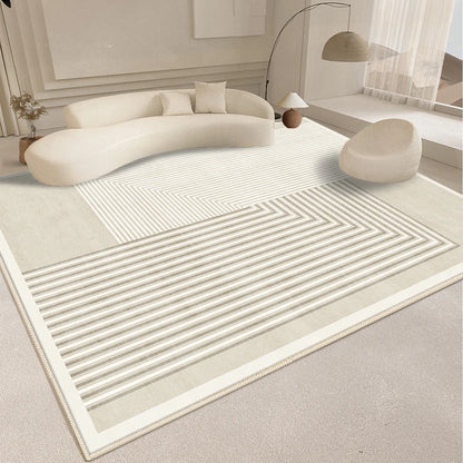 Tapis Fluffy et Doux pour Chambre avec Design Abstrait - Tapis Épais pour le Sol