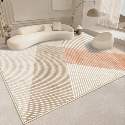 Tapis Fluffy et Doux pour Chambre avec Design Abstrait - Tapis Épais pour le Sol