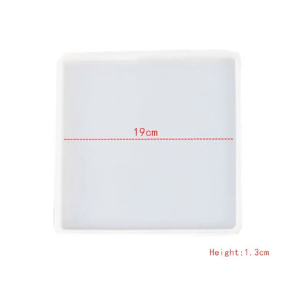 Moule en Silicone pour Résine - Grand Plateau Rectangulaire pour Thé, Sous-Verre