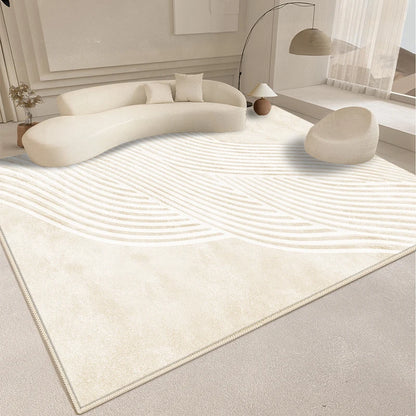 Tapis Fluffy et Doux pour Chambre avec Design Abstrait - Tapis Épais pour le Sol