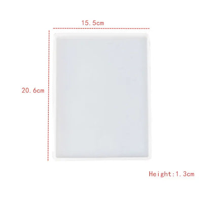 Moule en Silicone pour Résine - Grand Plateau Rectangulaire pour Thé, Sous-Verre