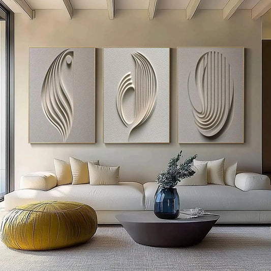Art Abstrait Minimaliste Wabi-Sabi Japonais – Peinture sur Toile pour Salon