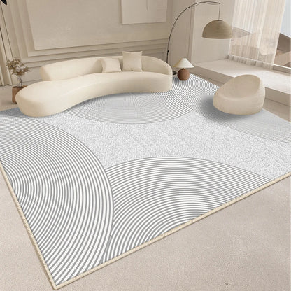 Tapis Fluffy et Doux pour Chambre avec Design Abstrait - Tapis Épais pour le Sol