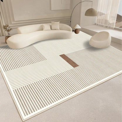 Tapis Fluffy et Doux pour Chambre avec Design Abstrait - Tapis Épais pour le Sol