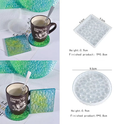 Moule en Silicone pour Résine - Grand Plateau Rectangulaire pour Thé, Sous-Verre