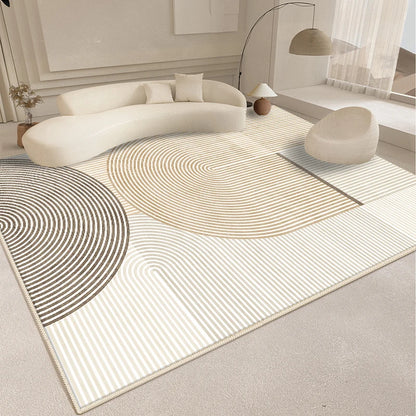 Tapis Fluffy et Doux pour Chambre avec Design Abstrait - Tapis Épais pour le Sol