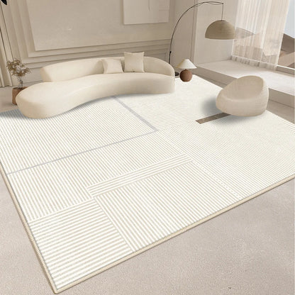 Tapis Fluffy et Doux pour Chambre avec Design Abstrait - Tapis Épais pour le Sol